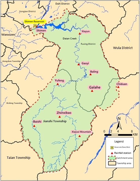 Shihmen Reservoir Catchment area map